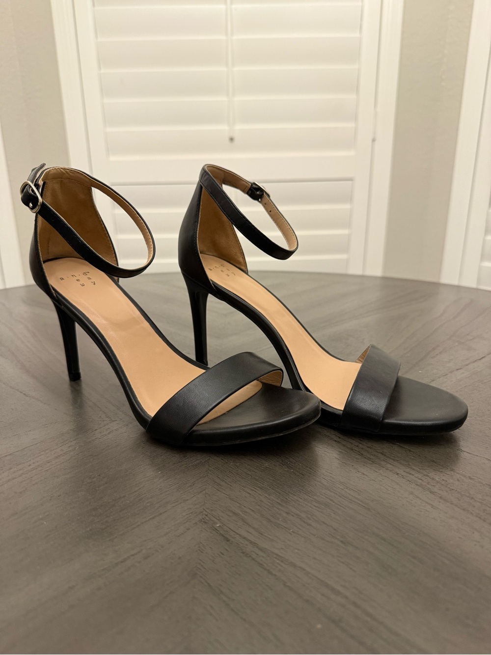A NEW DAY | Classic Women's Black Ankle-Strap Heeled Sandals | Size 8.5